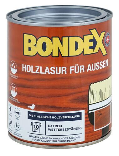 Bondex Holzlasur für Aussen, 729 Teak