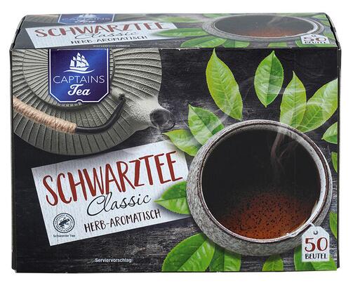Captains Tea Schwarztee Classic Herb-Aromatisch, 50 Beutel