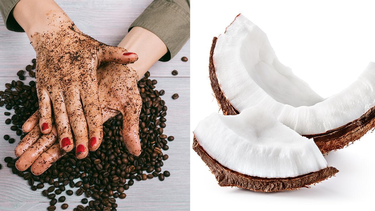 Peeling selber machen: Wie man aus Kaffee und Kokos ein Peeling herstellt
